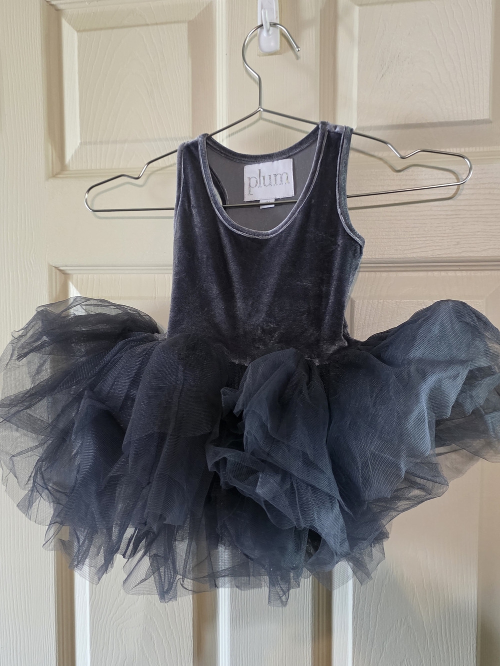 Plum Black Velvet Tutu Dress for Girls - Dance & Dress-Up
